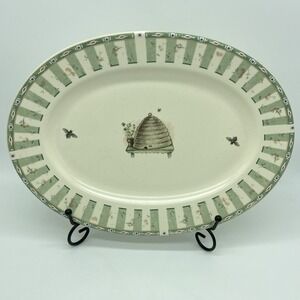 Pfaltzgraff Naturewood 12" Beehive Serving Oval Serving Platter Cottagecore‎